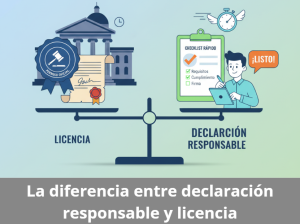 Entiende la diferencia entre declaración responsable y licencia