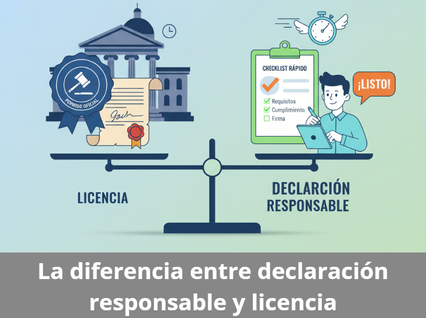 Entiende la diferencia entre declaración responsable y licencia