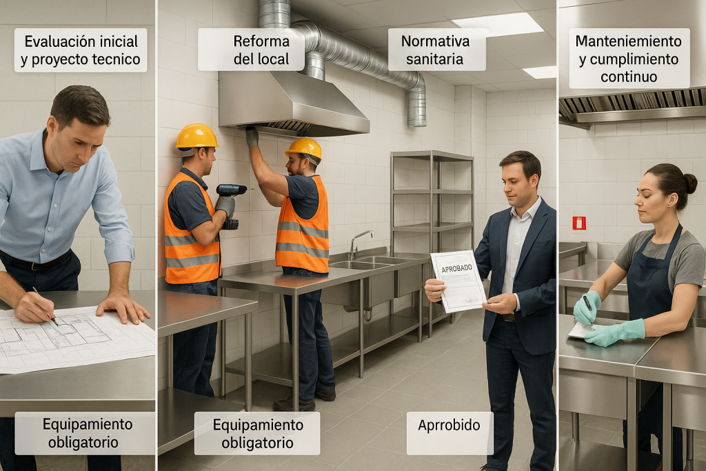 Pasos clave para cumplir la normativa en tu cocina industrial antes de abrir