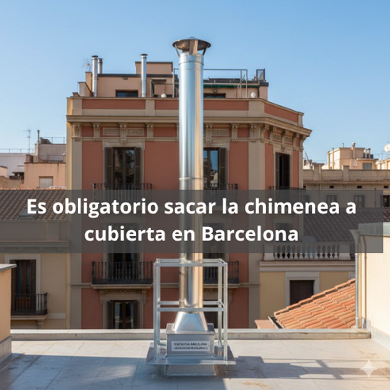 ¿Es obligatorio sacar la chimenea a cubierta en Barcelona? Requisitos esenciales para garantizar una evacuación de humos segura y legal.