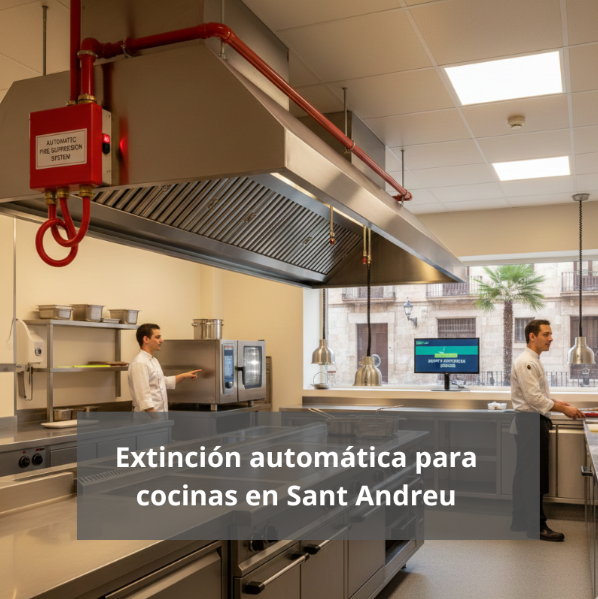 Extinción automática para cocinas en Sant Andreu