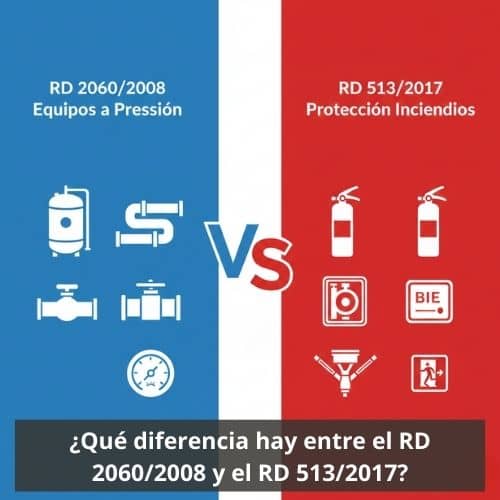 ¿Qué diferencia hay entre el RD 2060/2008 y el RD 513/2017?